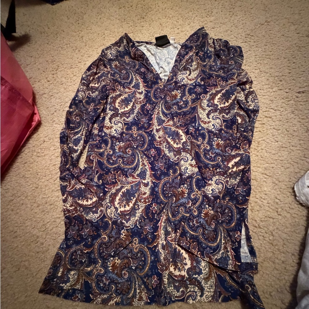 Y2K Vintage Flare Sleeve Top I Love Next Era  Paisley